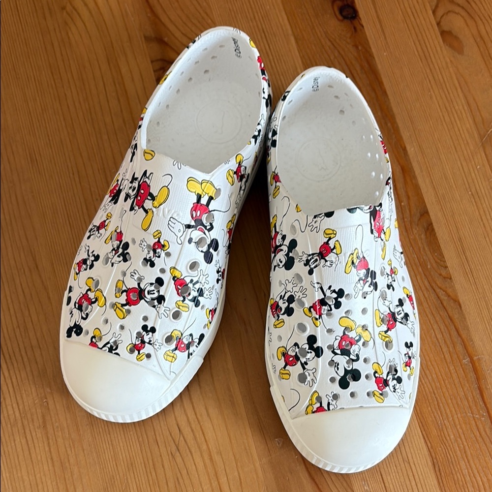 Native Shoes Kids Sneakers - White with Red and Yellow Accents